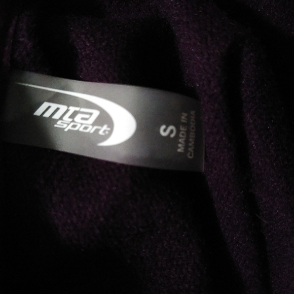 MTA Sport Hooded Sweat Size Small Burgundy - Picture 4 of 6
